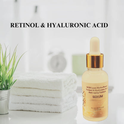 SKIN Luxe- Hydra Renew RETINOL & HYALURONIC ACID Anti-aging Formula Serum